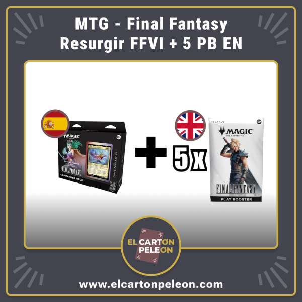 MTG Final Fantasy - Mazo Commander Trance del resurgir Español + 5 Play Booster Inglés