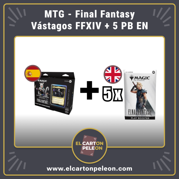 MTG Final Fantasy - Mazo Commander Vástagos Español + 5 Play Booster Inglés