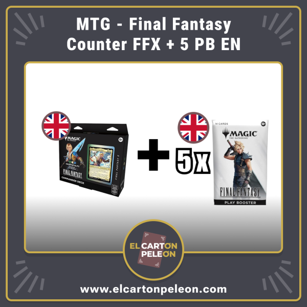 MTG Final Fantasy - Mazo Commander Counter Inglés + 5 Play Booster Inglés